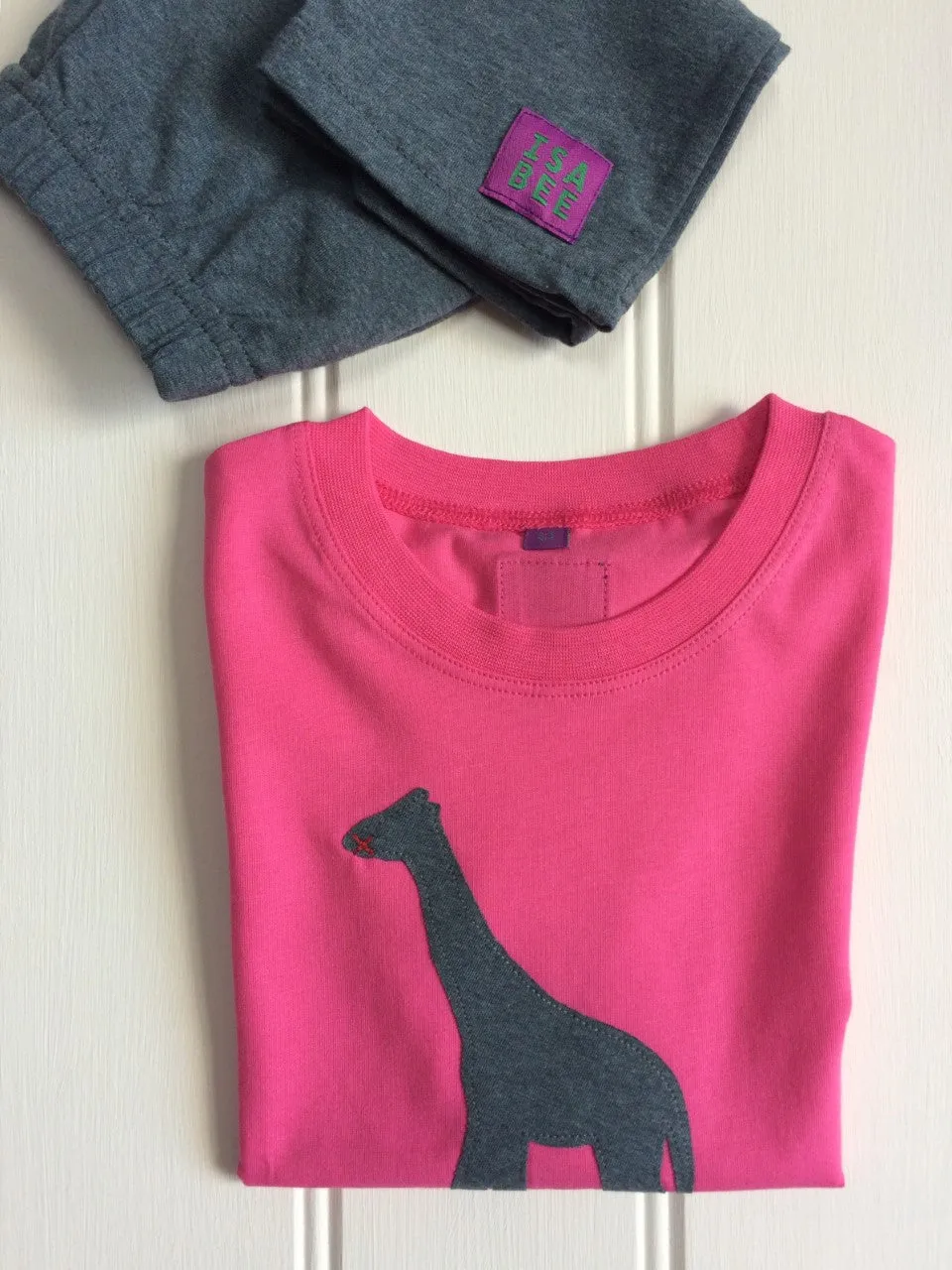 Giraffe T-shirt - Pink