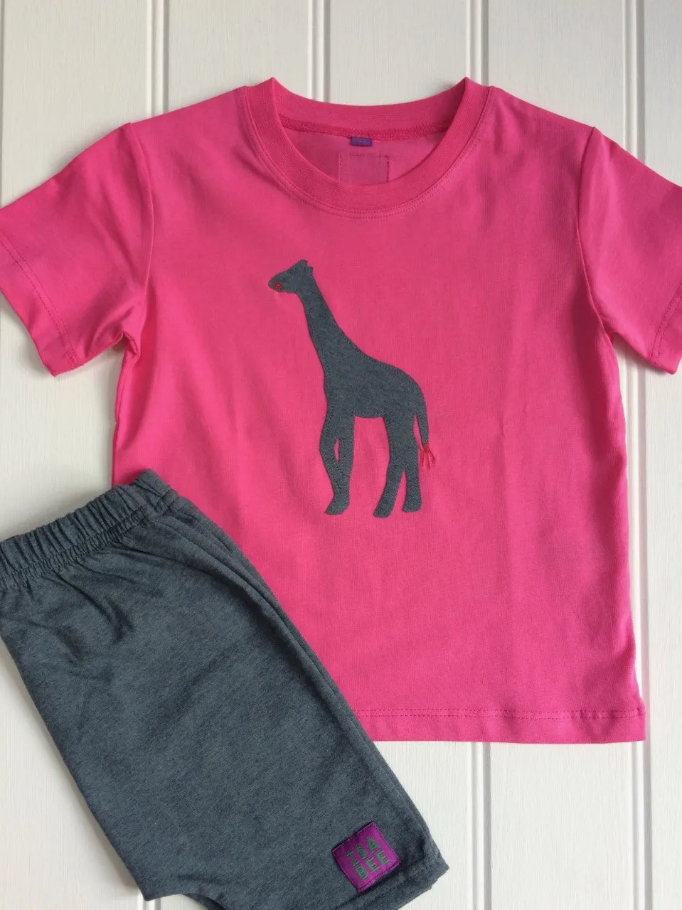 Giraffe T-shirt - Pink