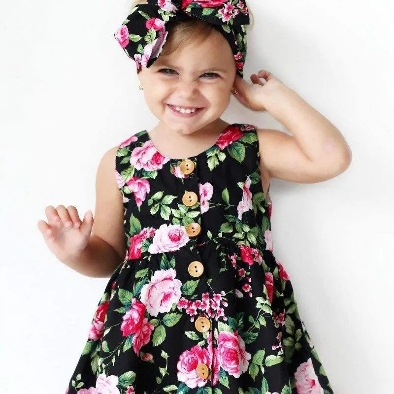 GIRL ROSE DRESS