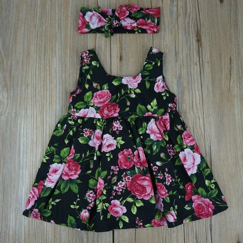GIRL ROSE DRESS