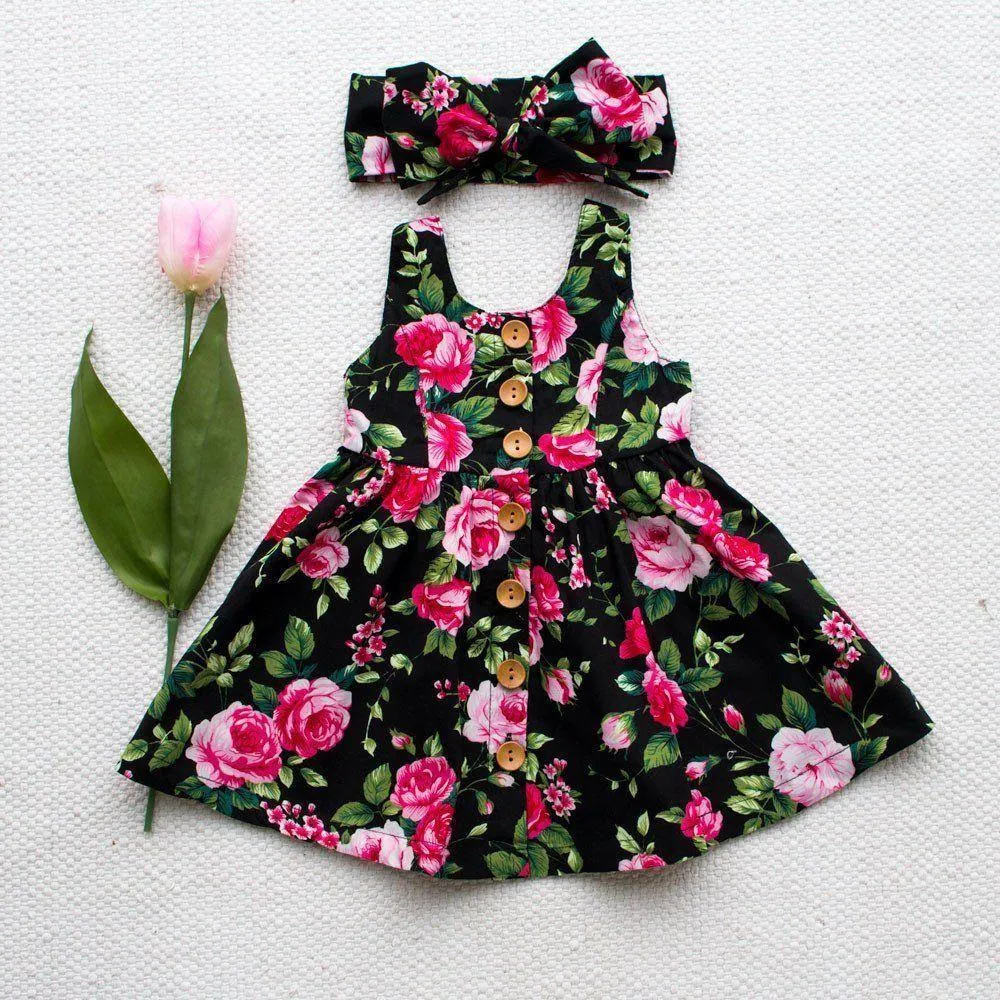 GIRL ROSE DRESS
