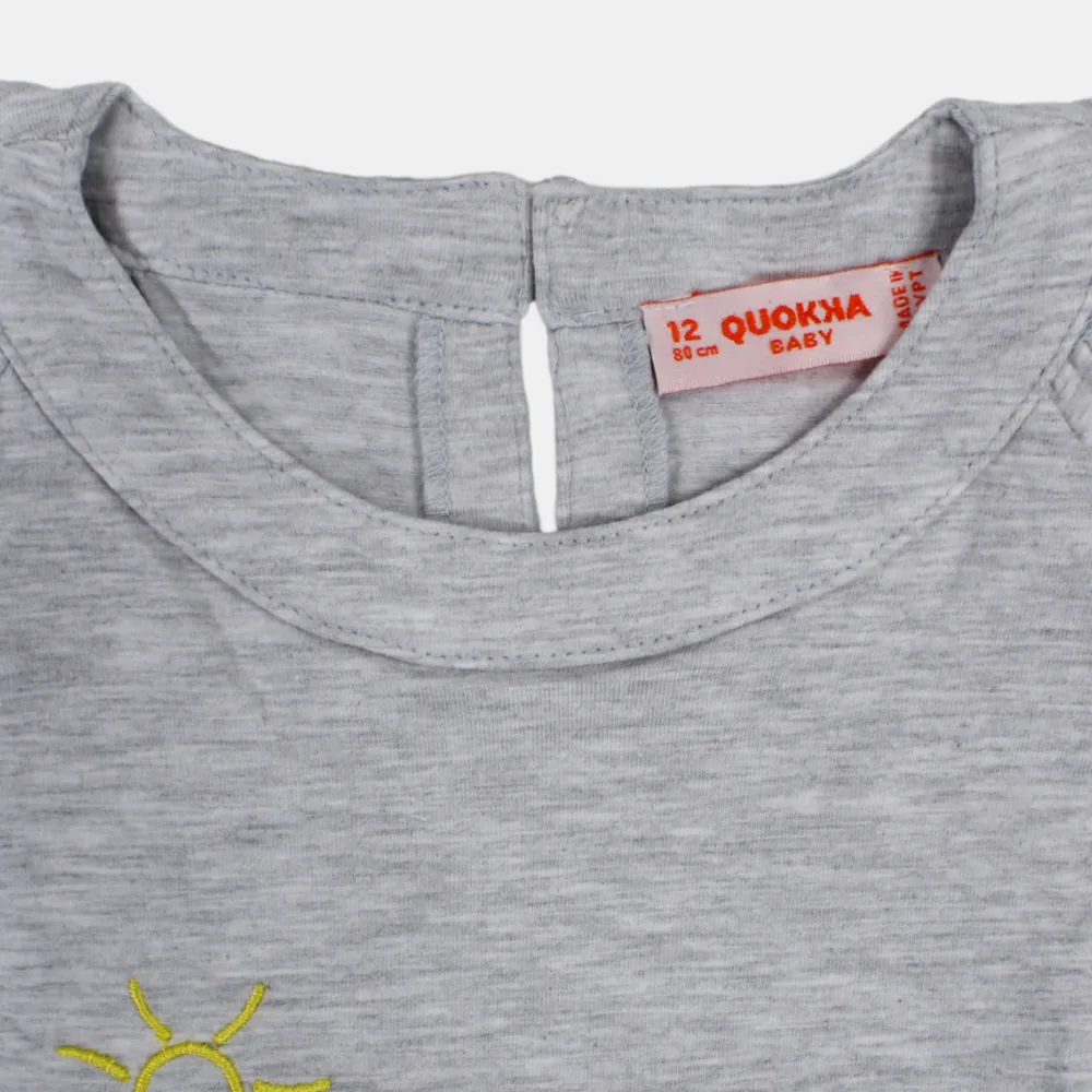 Girls Sleeveless Cotton T-Shirt with Fun House Design