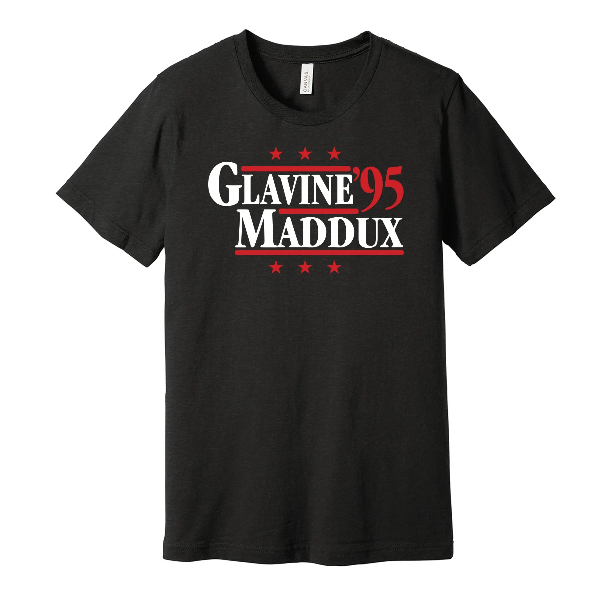 Glavine & Maddux '95 - Atlanta Baseball Legends Political Campaign Parody T-Shirt - Hyper Than Hype Shirts