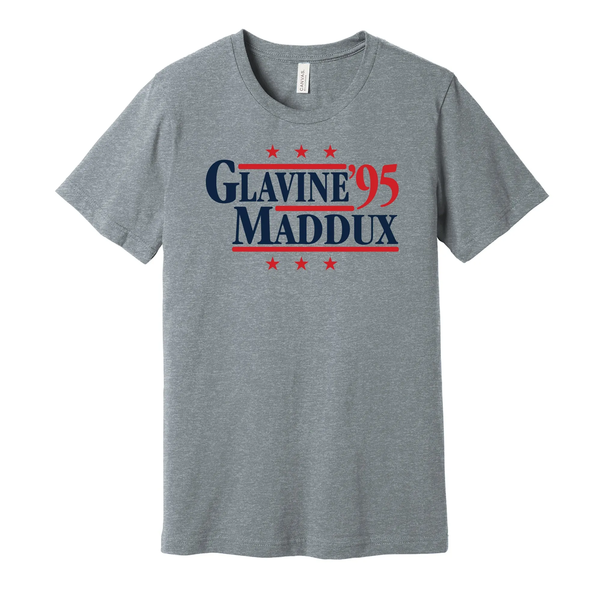 Glavine & Maddux '95 - Atlanta Baseball Legends Political Campaign Parody T-Shirt - Hyper Than Hype Shirts