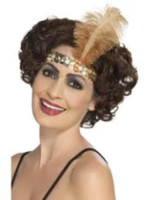 Gold Sequin Flapper Headband