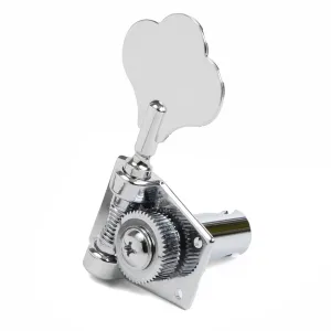 GraphTech RATIO Bass Guitar 4-in-Line Clover Machine Heads ~ Chrome