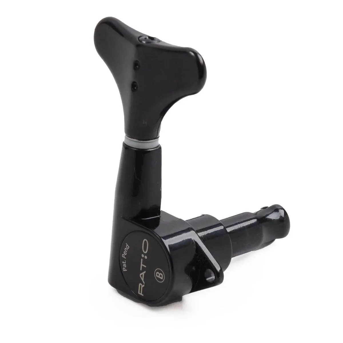 GraphTech RATIO Bass Guitar 4-in-Line Key Machine Heads ~ Black