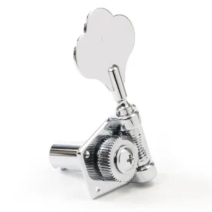GraphTech RATIO Bass Guitar Machine Heads ~ 4-in-Line ~ Clover ~ Chrome ~ Left Hand