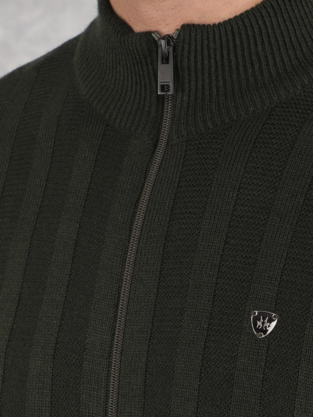 Green Printed Cardigan