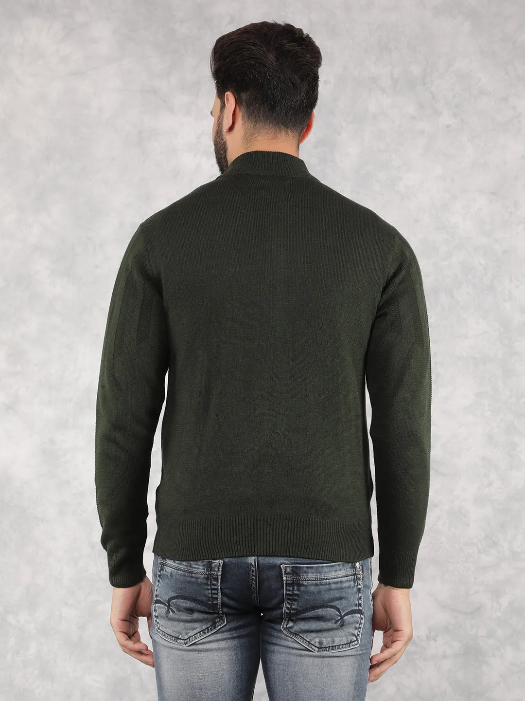 Green Printed Cardigan