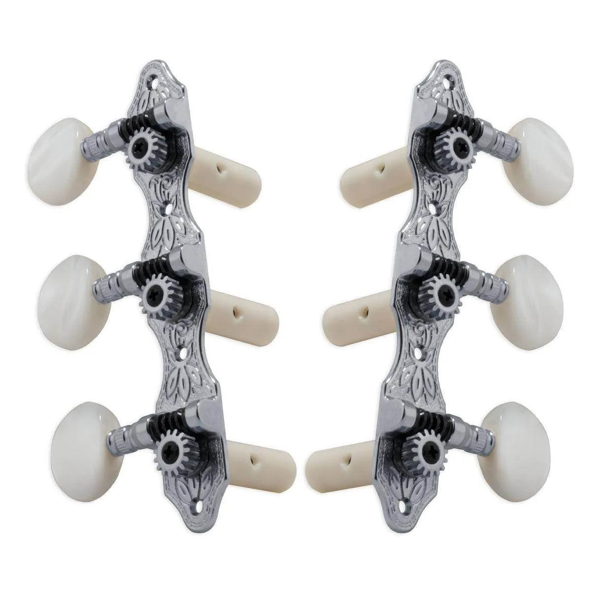 Grover Deluxe Classic Machineheads ~ 3 3 ~ Chrome