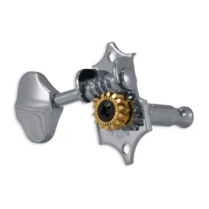 Grover STA-TITE Machineheads ~ 3 3 ~ Horizontal ~ Chrome