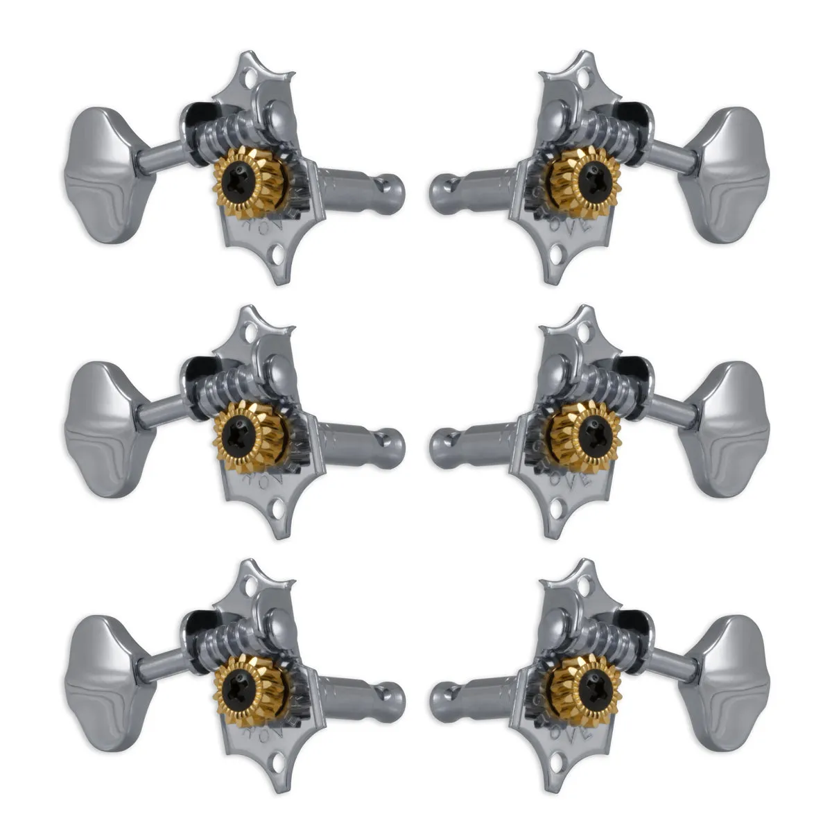 Grover STA-TITE Machineheads ~ 3 3 ~ Horizontal ~ Chrome