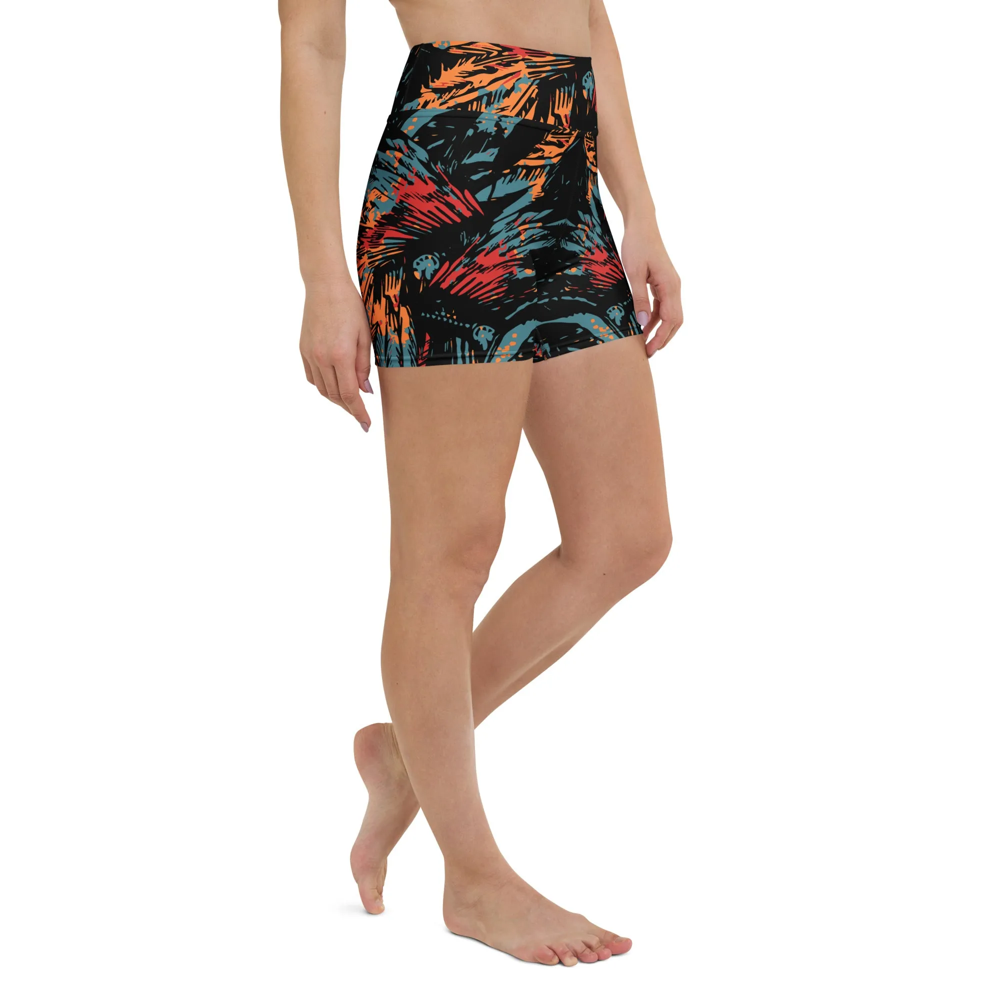 Grunge Spirit Featherstorm Yoga Shorts