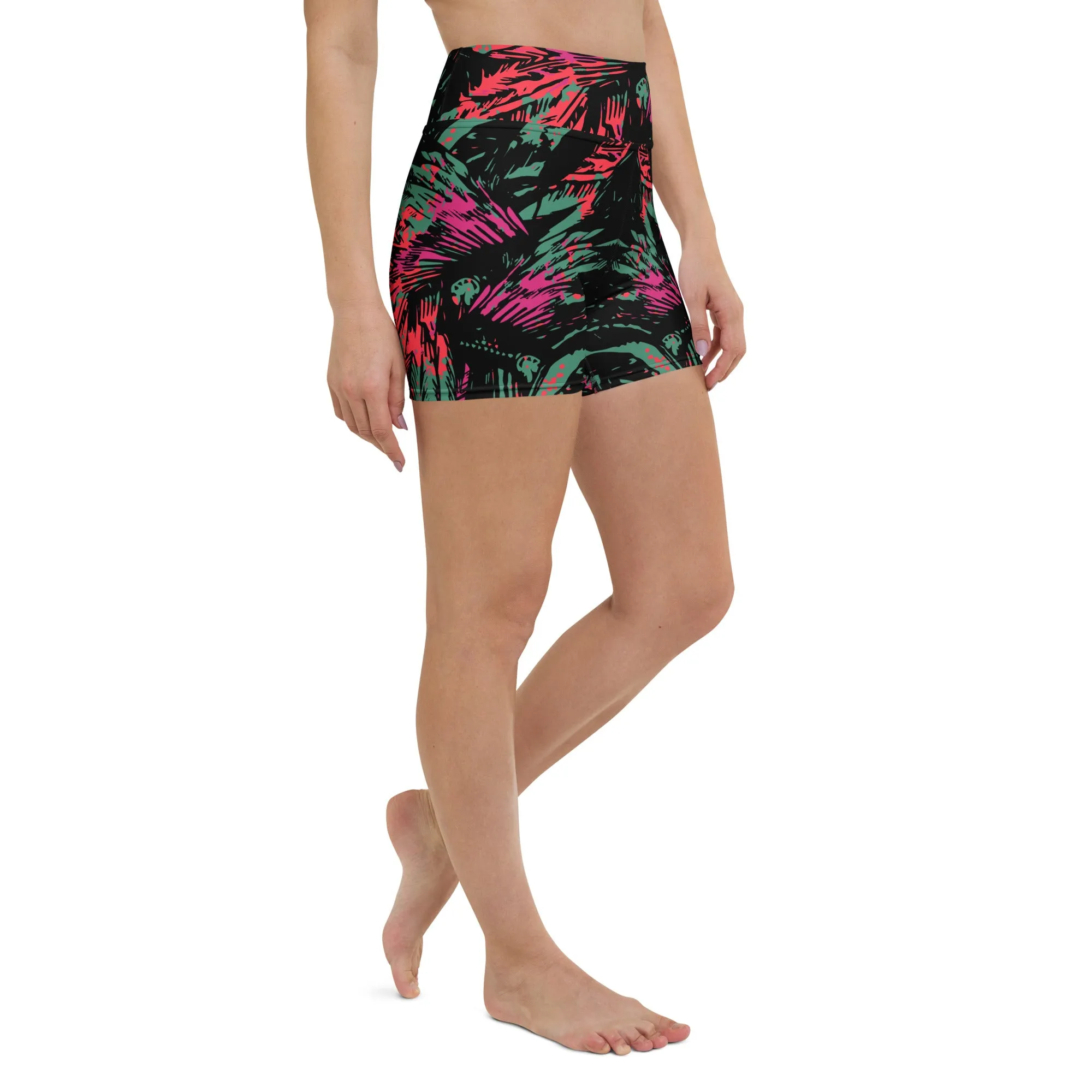Grunge Spirit Featherstorm Yoga Shorts