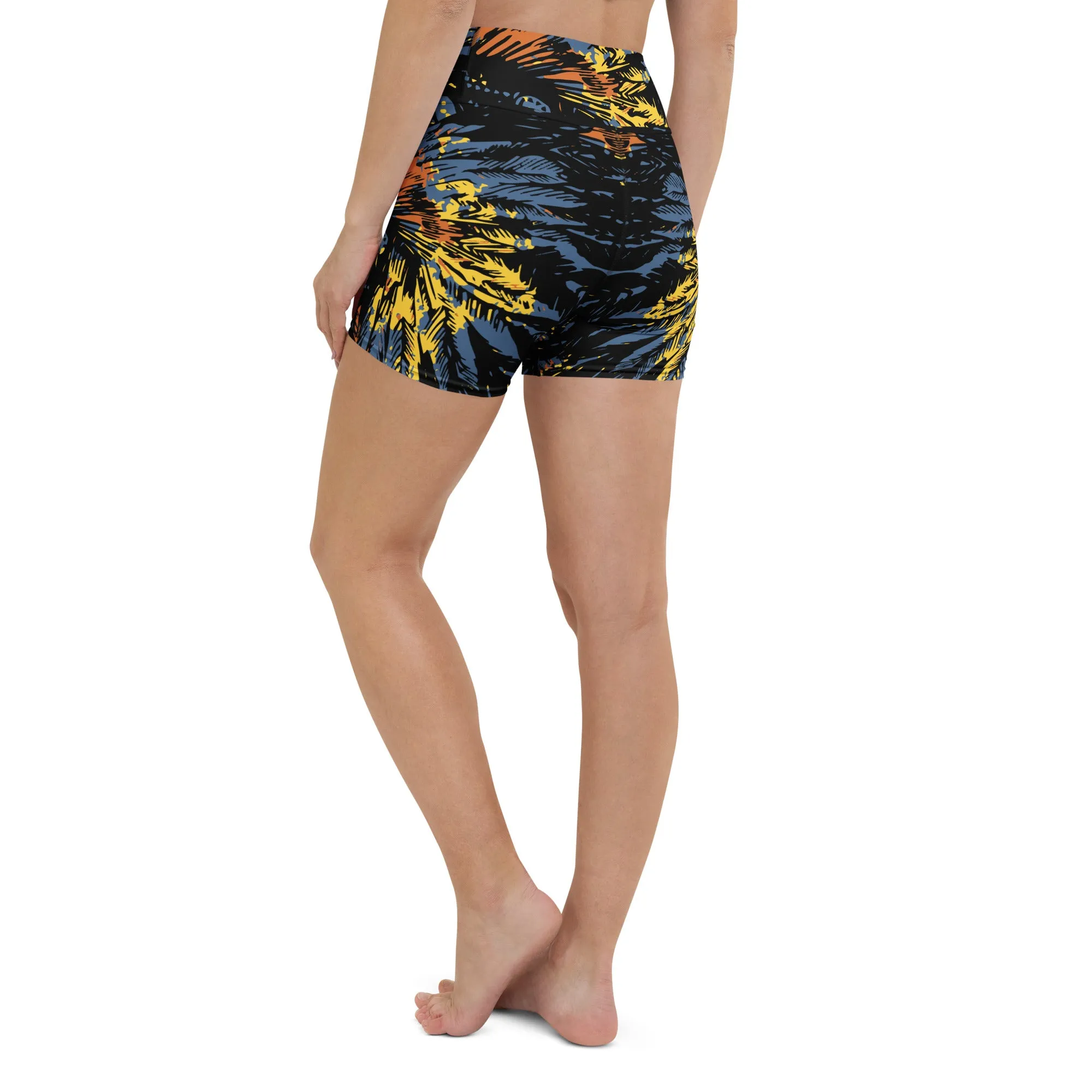 Grunge Spirit Featherstorm Yoga Shorts