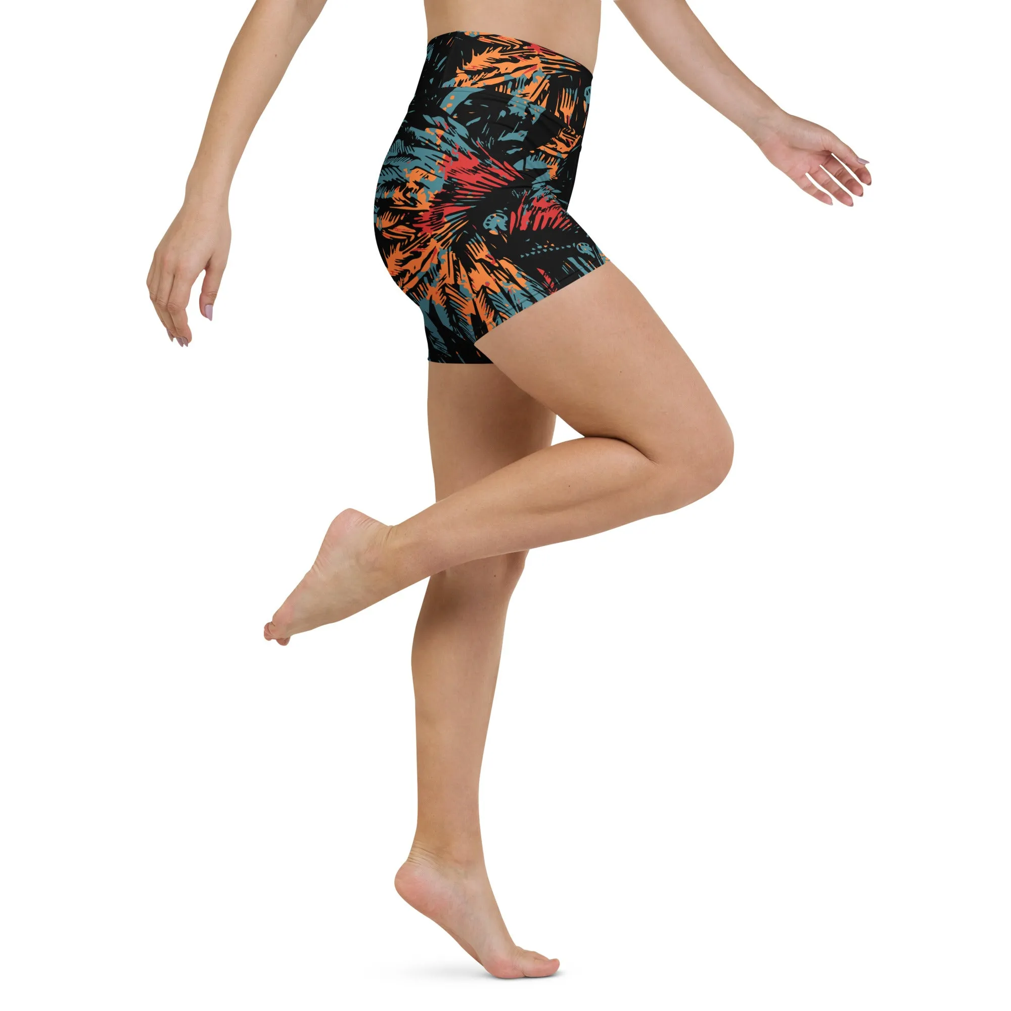 Grunge Spirit Featherstorm Yoga Shorts