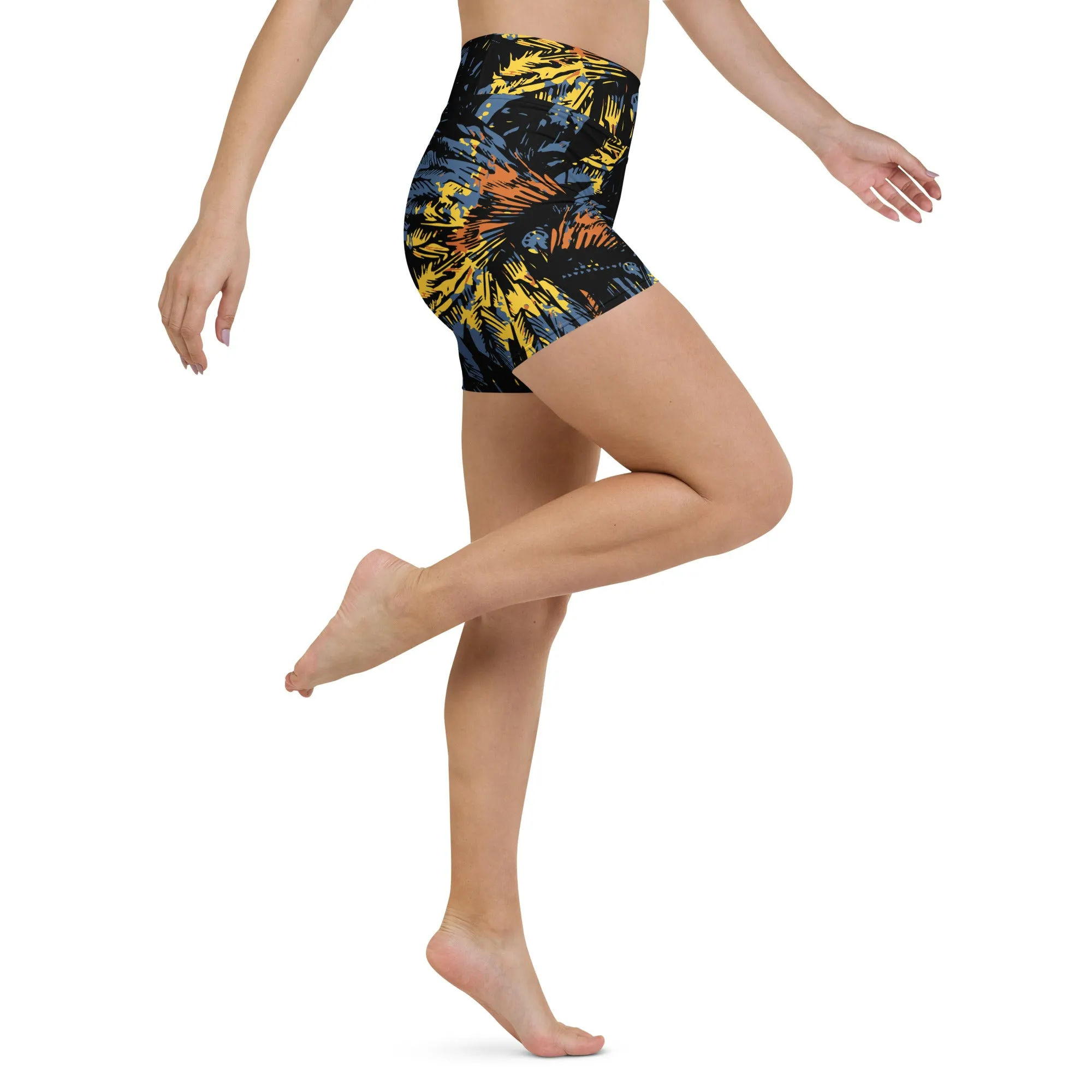 Grunge Spirit Featherstorm Yoga Shorts