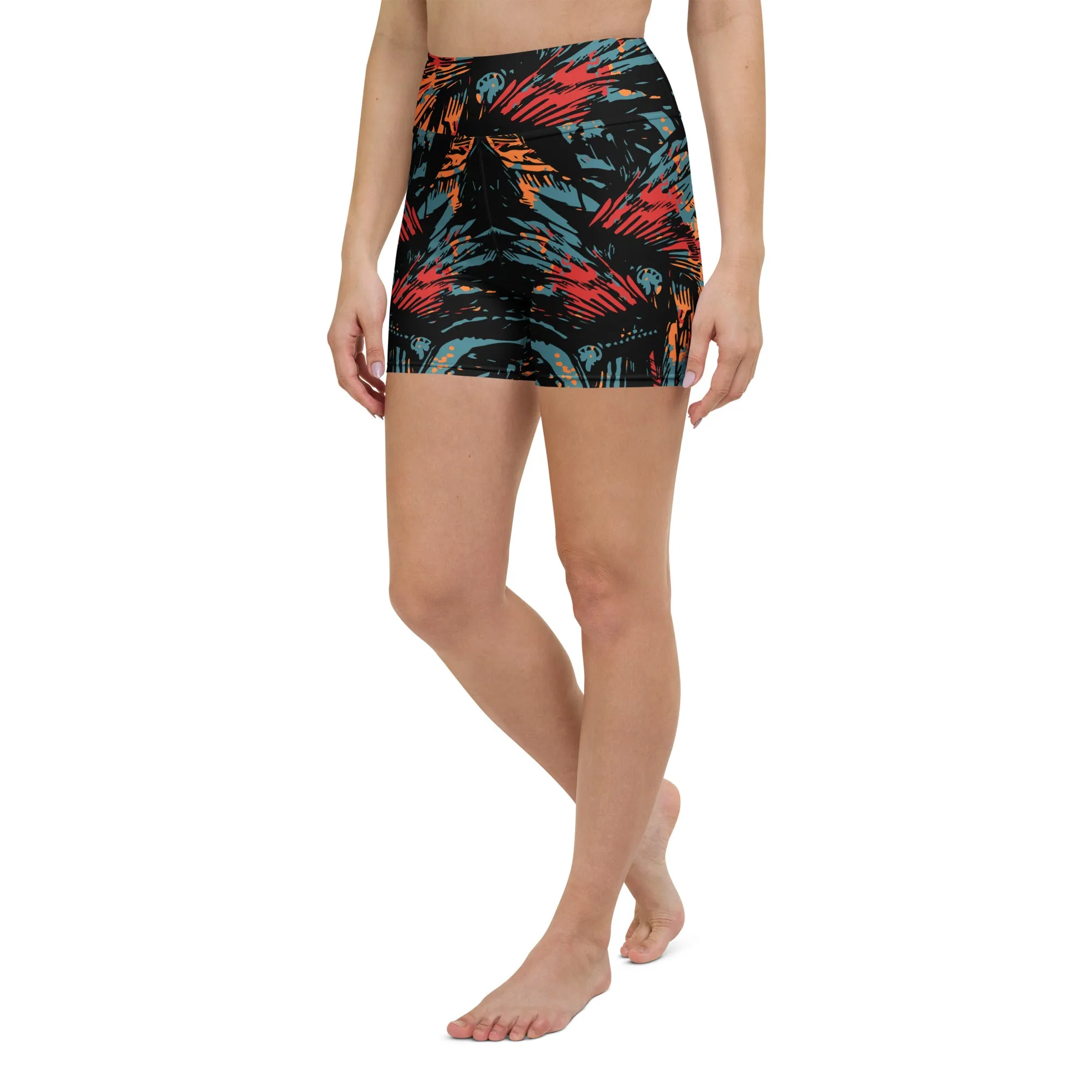 Grunge Spirit Featherstorm Yoga Shorts