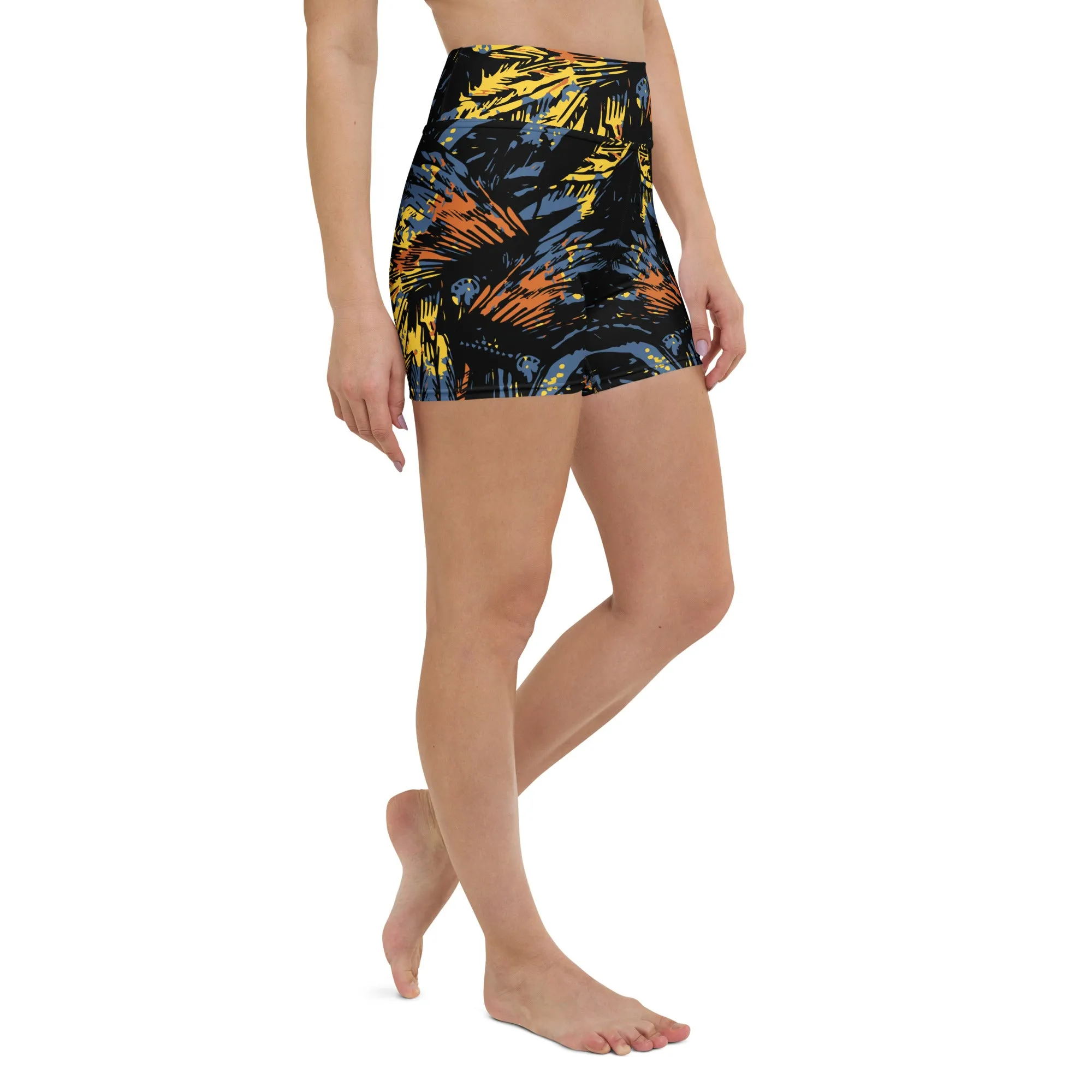 Grunge Spirit Featherstorm Yoga Shorts