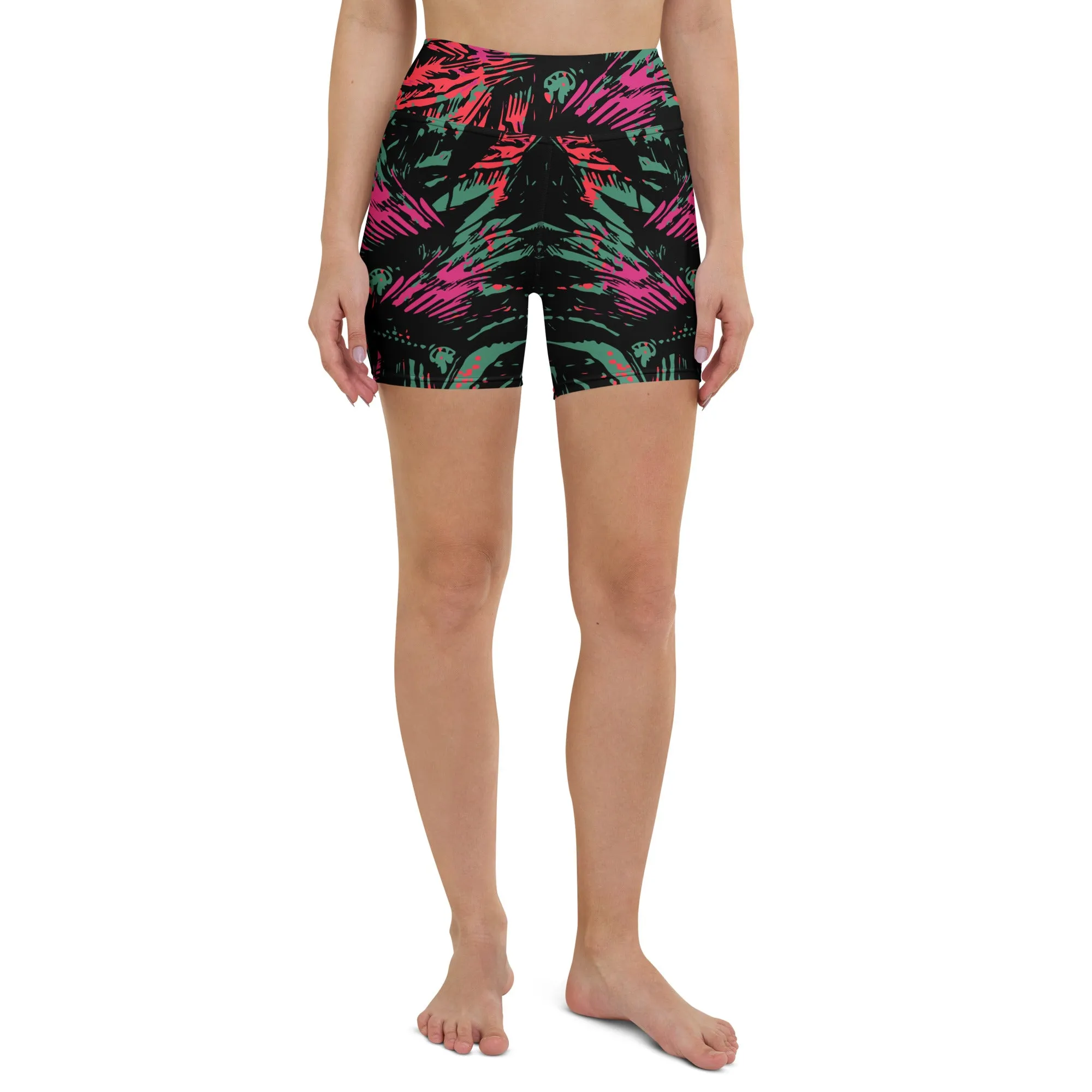 Grunge Spirit Featherstorm Yoga Shorts