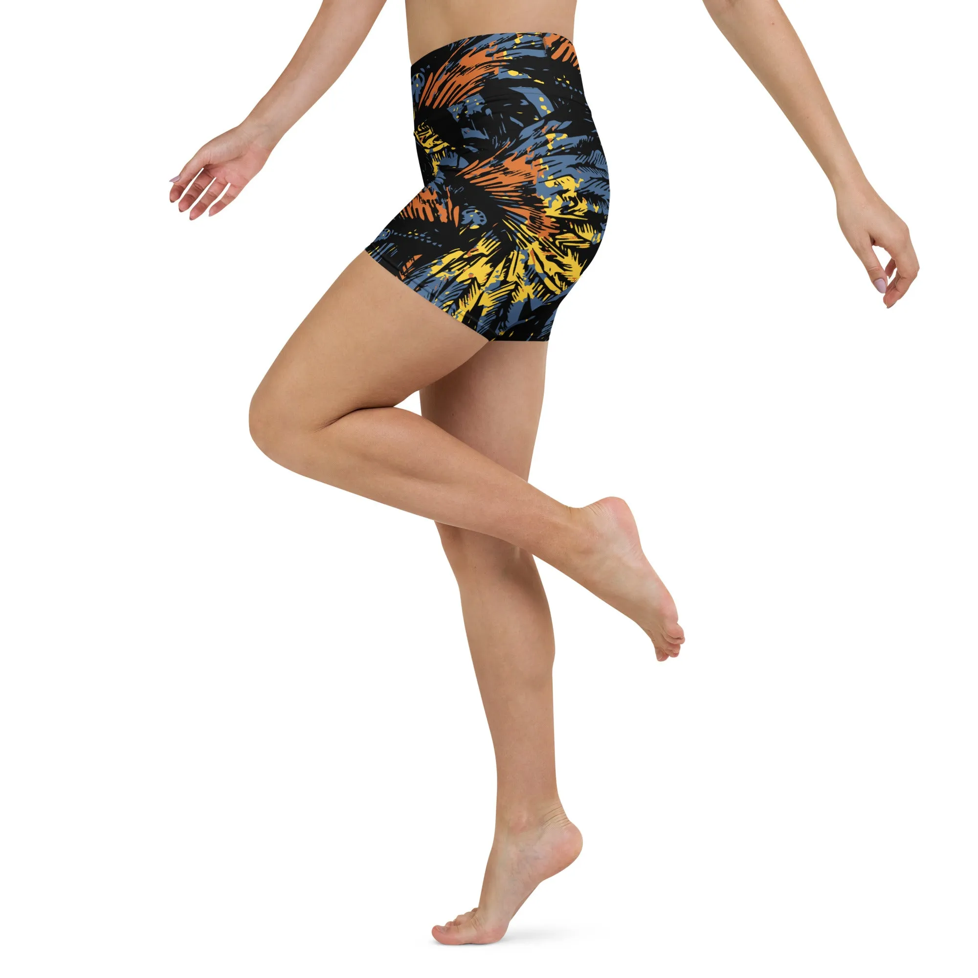Grunge Spirit Featherstorm Yoga Shorts