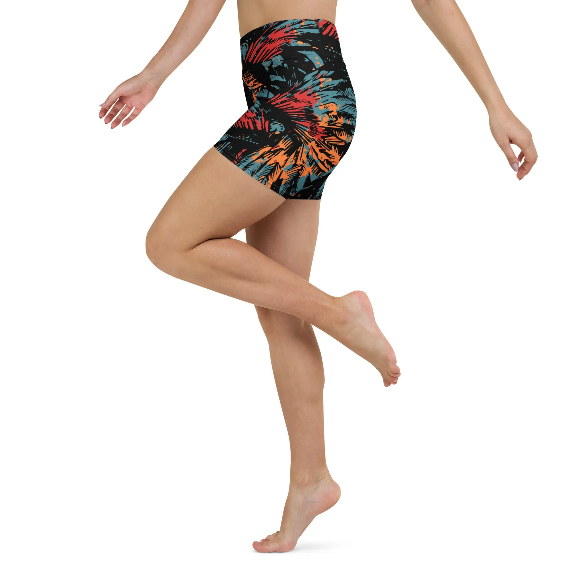 Grunge Spirit Featherstorm Yoga Shorts