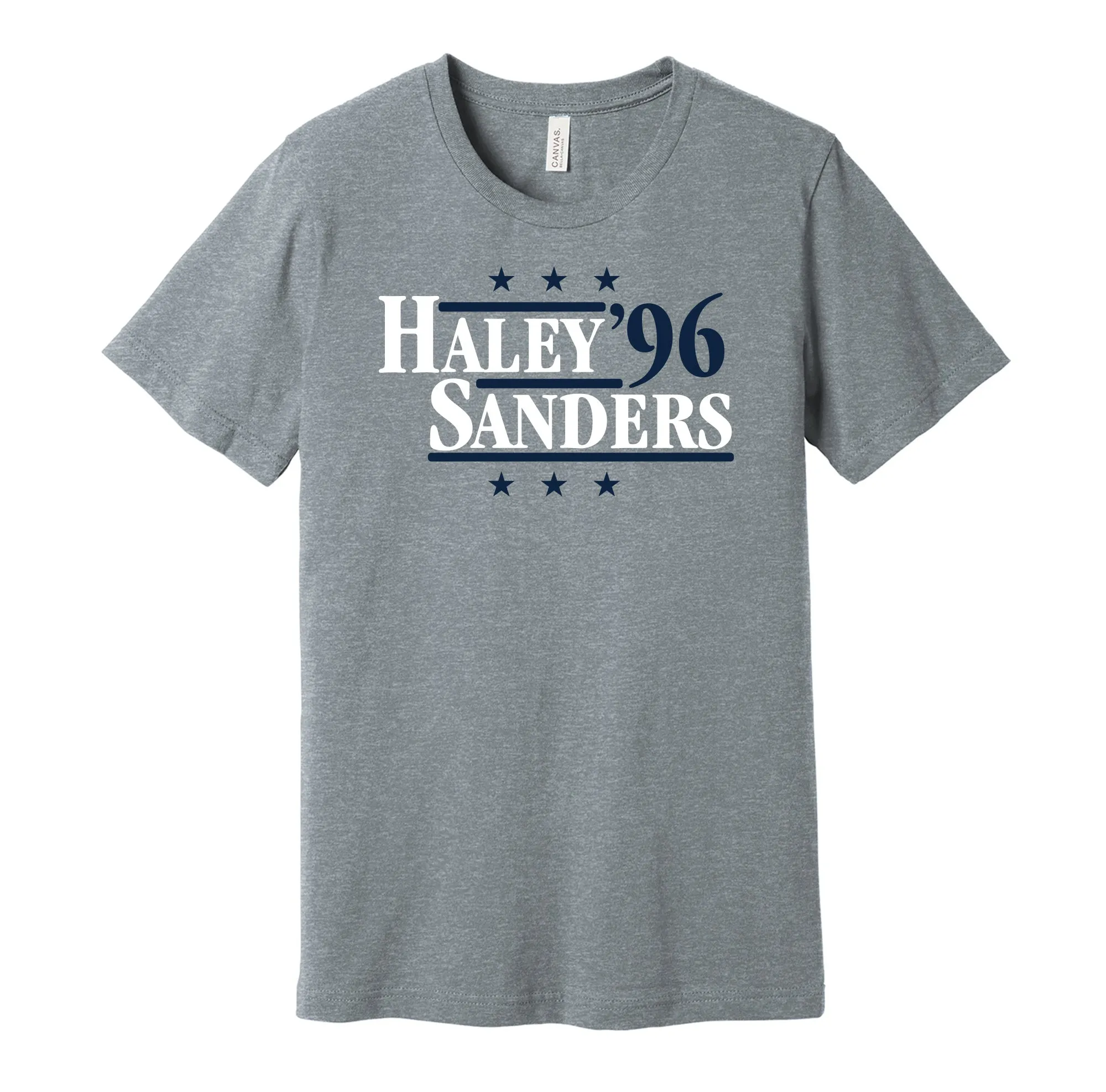 Haley & Sanders '96 - Dallas Football Legends Political Campaign Parody T-Shirt - Hyper Than Hype Shirts
