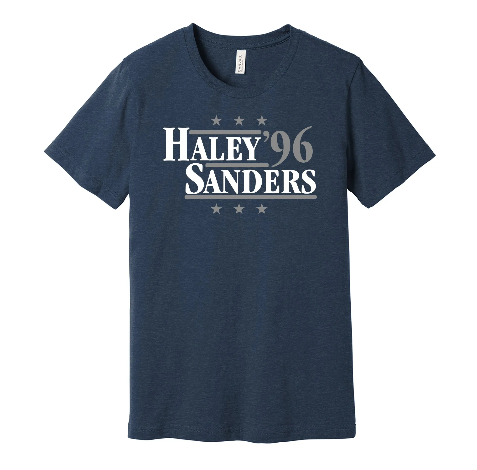 Haley & Sanders '96 - Dallas Football Legends Political Campaign Parody T-Shirt - Hyper Than Hype Shirts