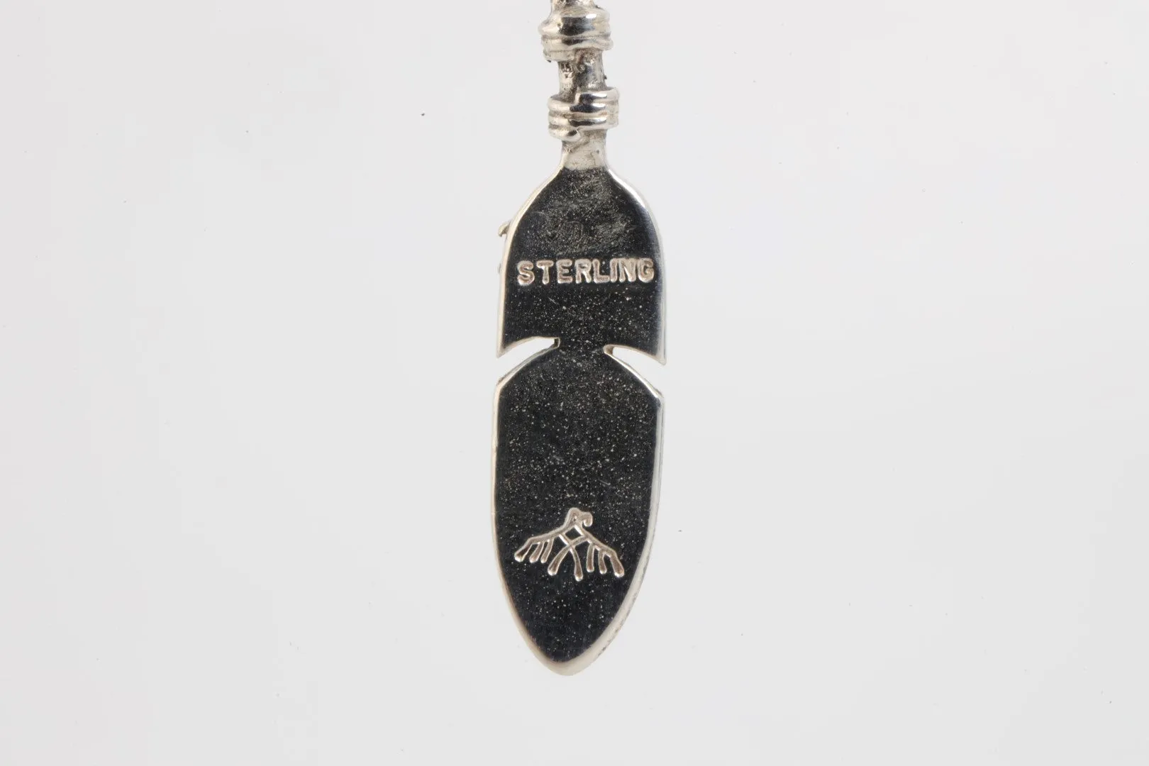Harley Davidson 925 Silver Feather Dangle Earrings (2.22g.)