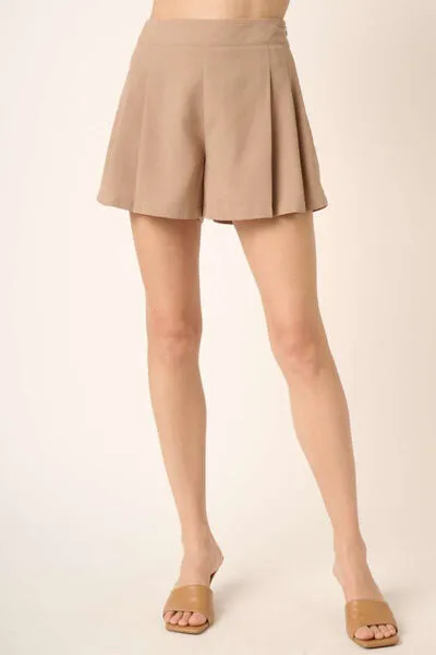 Hazel Blues® |  Mittoshop Side Invisible Zipper Pleated Shorts