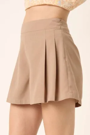 Hazel Blues® |  Mittoshop Side Invisible Zipper Pleated Shorts