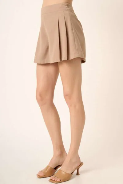 Hazel Blues® |  Mittoshop Side Invisible Zipper Pleated Shorts