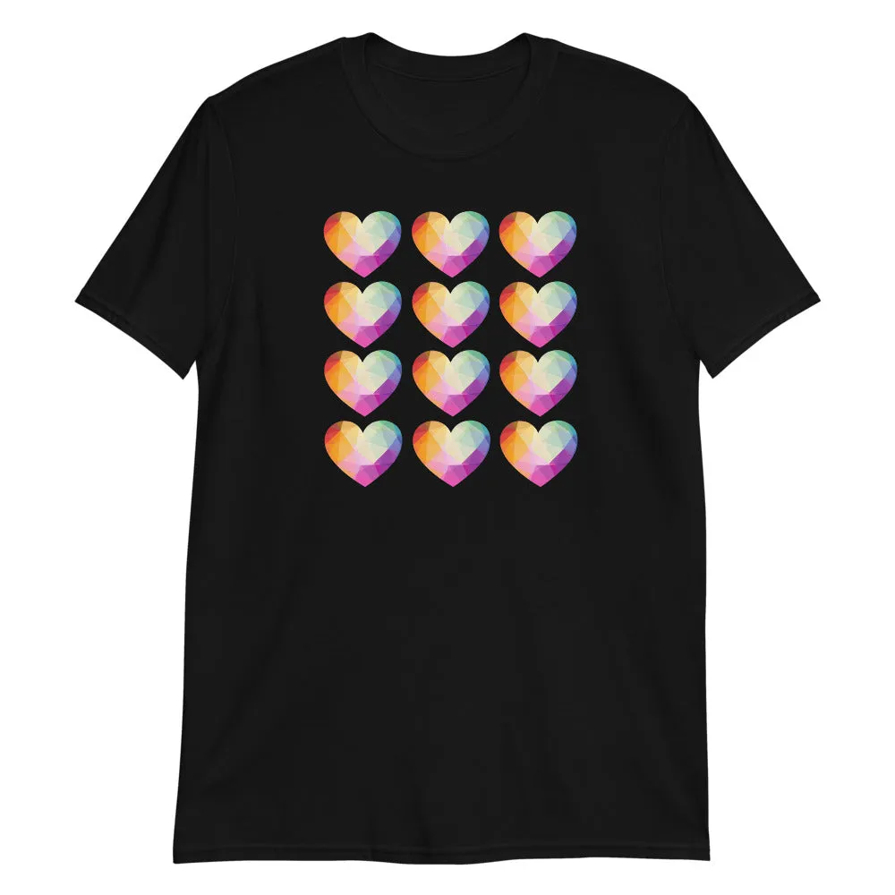 Heart Crystal Short-Sleeve Unisex T-Shirt