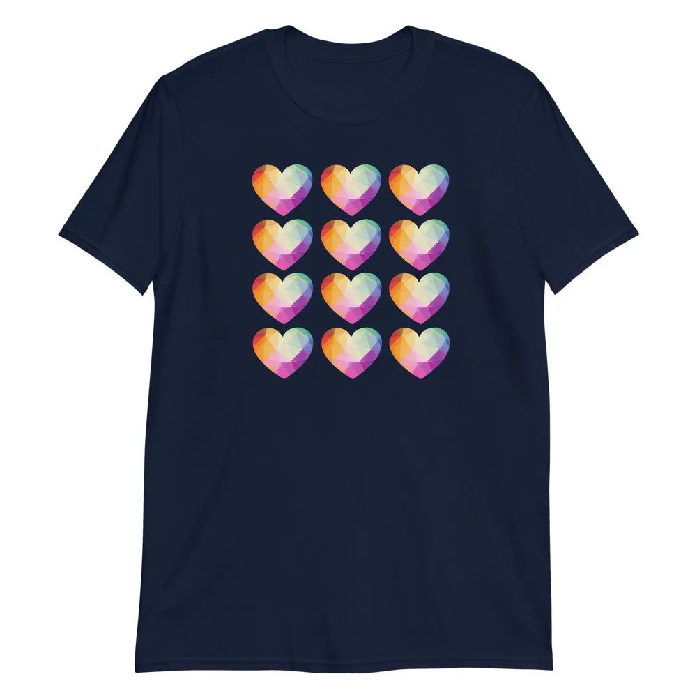 Heart Crystal Short-Sleeve Unisex T-Shirt