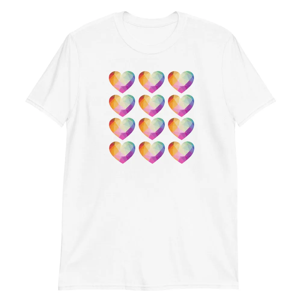 Heart Crystal Short-Sleeve Unisex T-Shirt