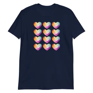 Heart Crystal Short-Sleeve Unisex T-Shirt
