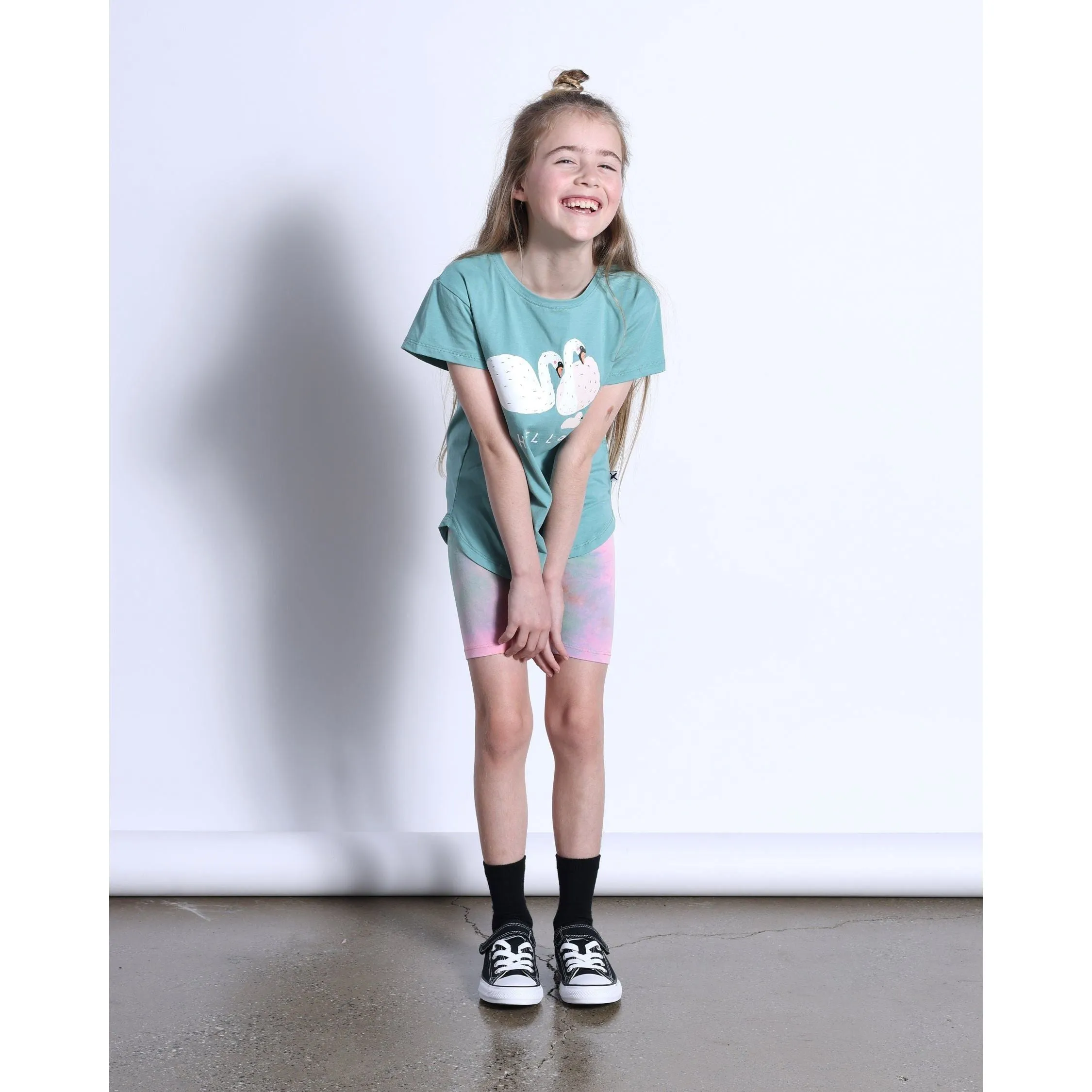 Hello Swan Tee- Emerald