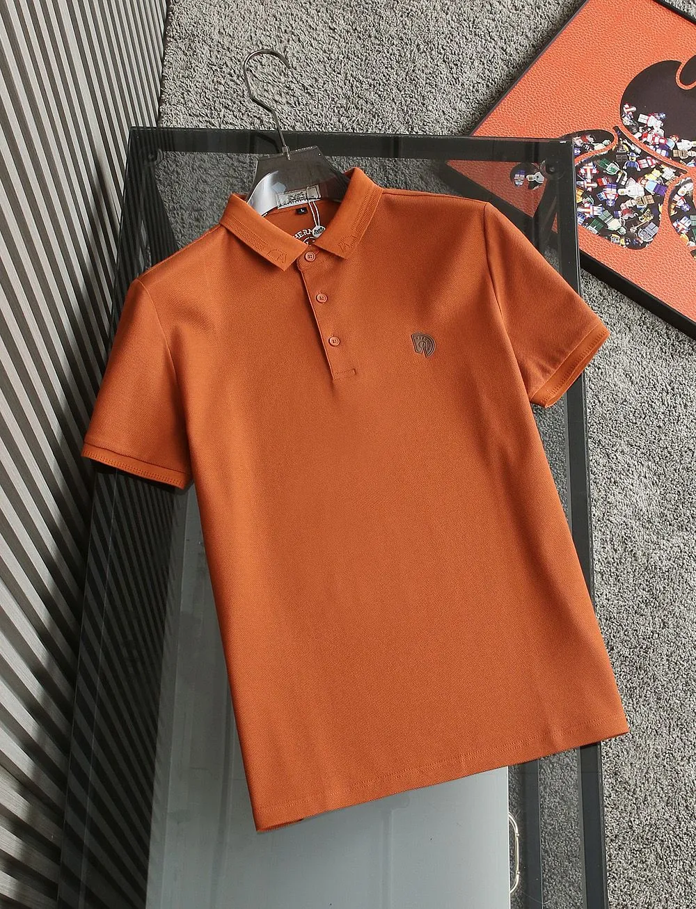 High and Quality  Patched Logo Polo T-shirt