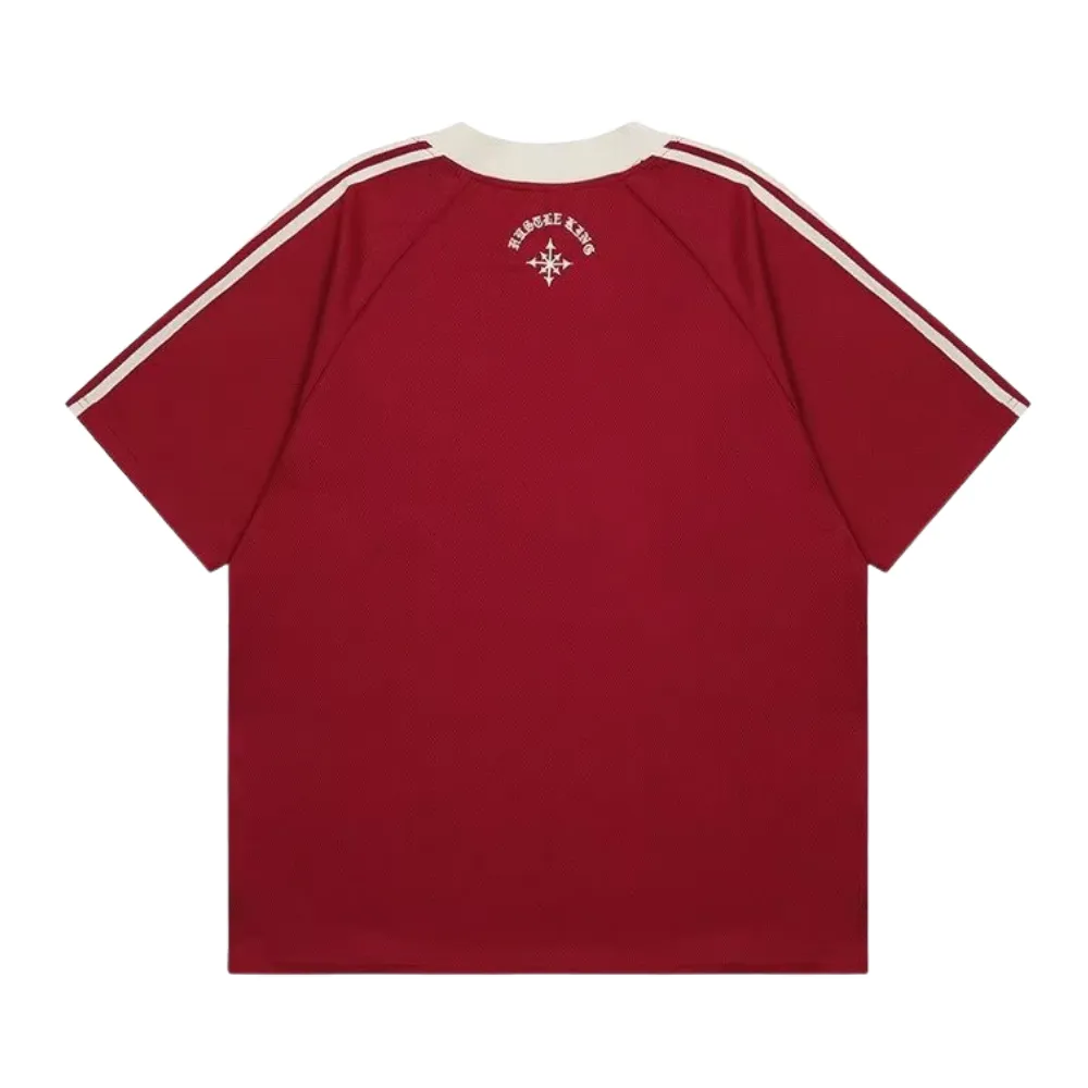 Hip Hop Letter V Neck T-Shirt