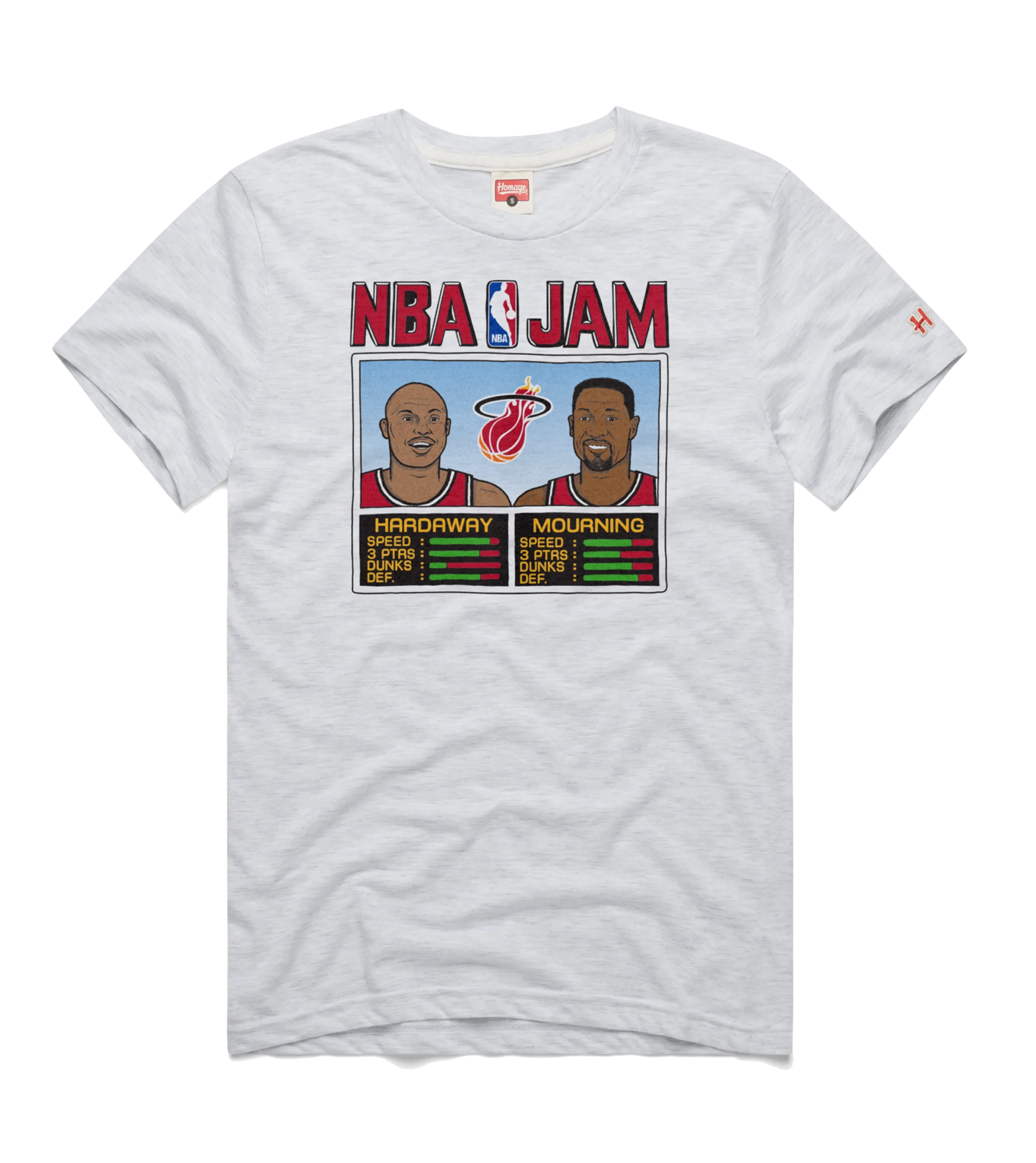 Homage Miami HEAT Classic Edition Tim Hardaway & Alonzo Mourning NBA Jam Tee
