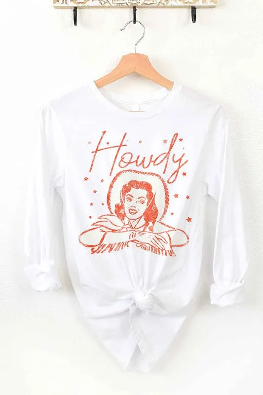 HOWDY COWGIRL LONG SLEEVE TEE