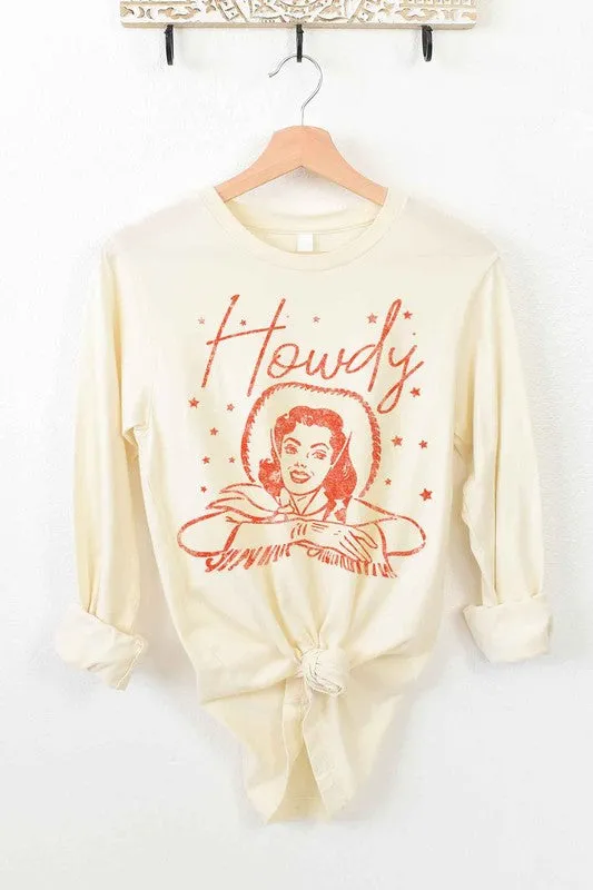 HOWDY COWGIRL LONG SLEEVE TEE