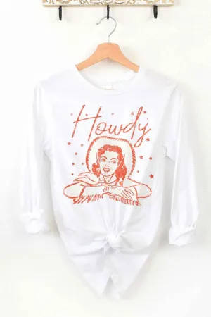 HOWDY COWGIRL LONG SLEEVE TEE