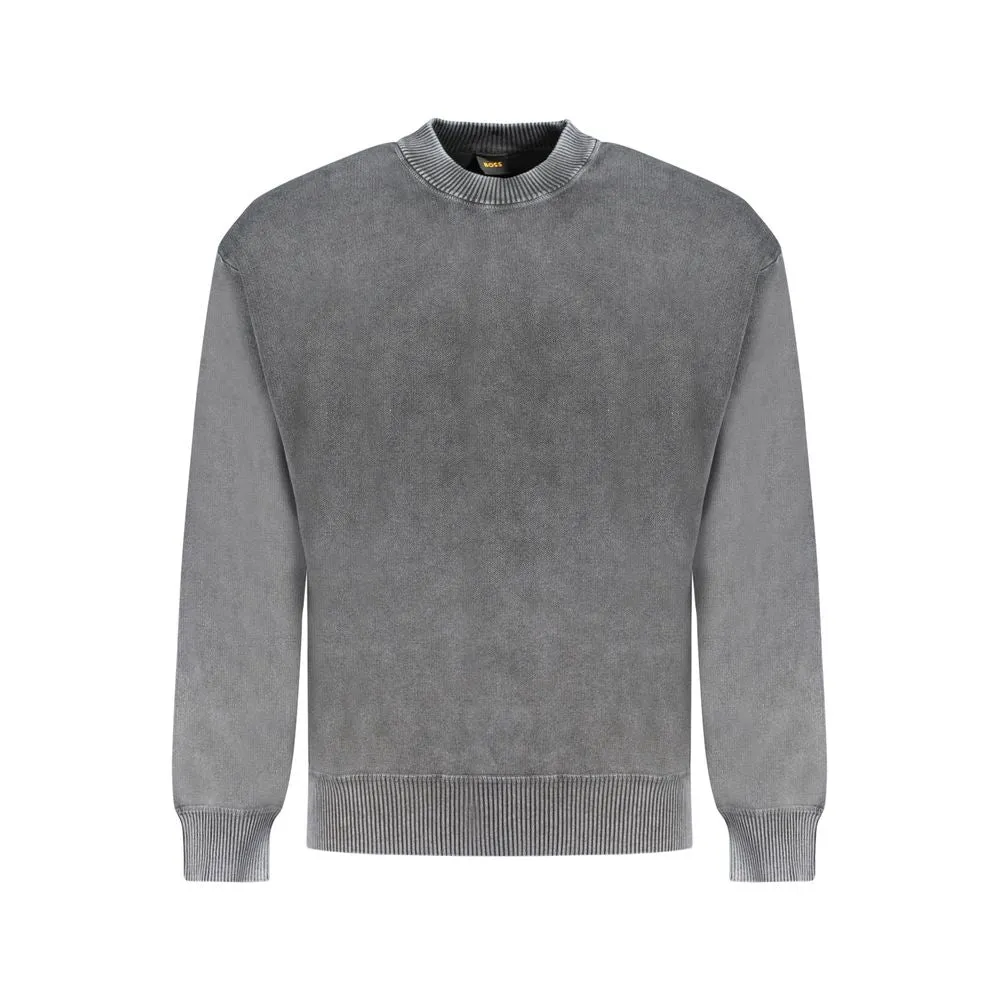 Hugo Boss Black Cotton Men Sweater