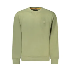 Hugo Boss Green Cotton Men Sweater