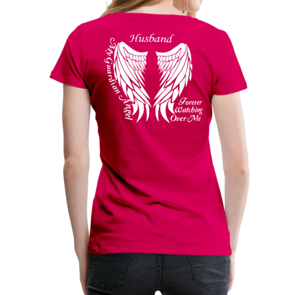 Husband Guardian Angel Women’s Premium T-Shirt (CK1607W)