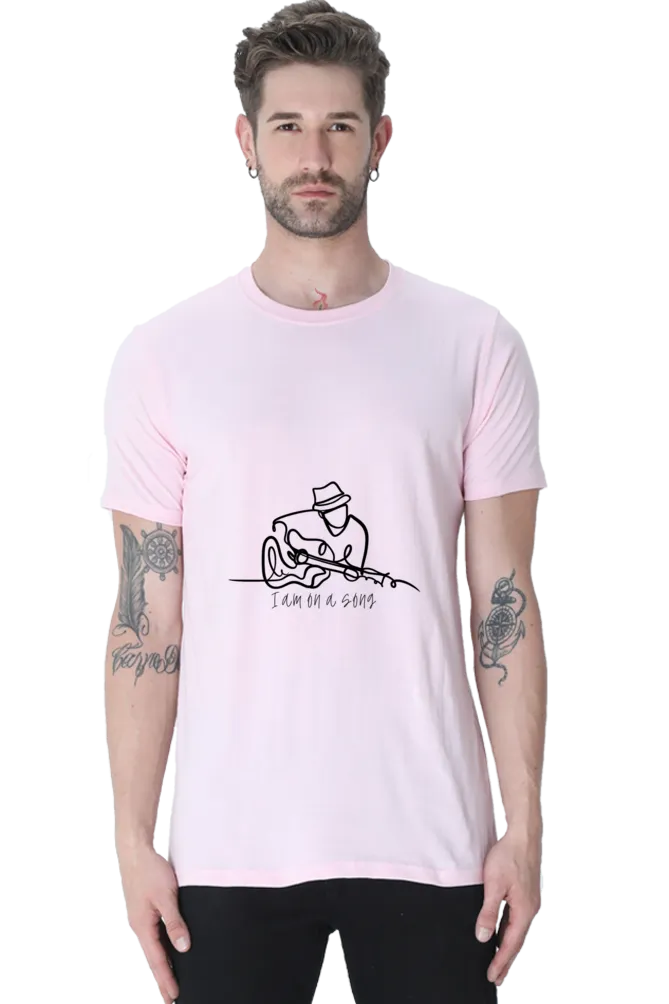 I Am On A Song Round Neck Classic T-Shirt