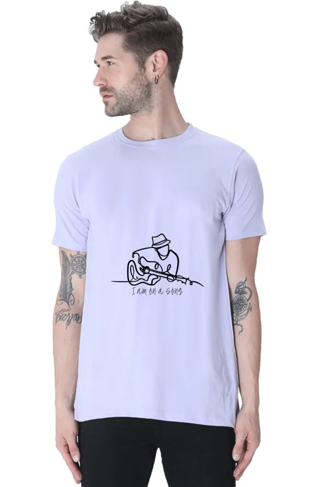I Am On A Song Round Neck Classic T-Shirt
