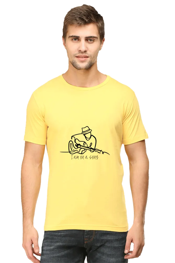 I Am On A Song Round Neck Classic T-Shirt